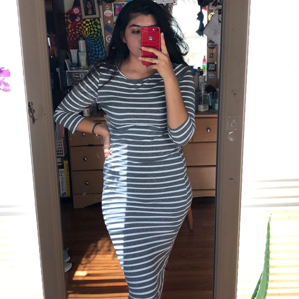 A form fitting but comfy dress